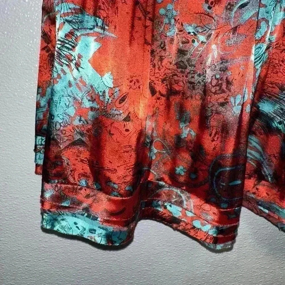 Deja Vu Strapless Formal Style Dress / Red & Blue - Picture 4 of 16